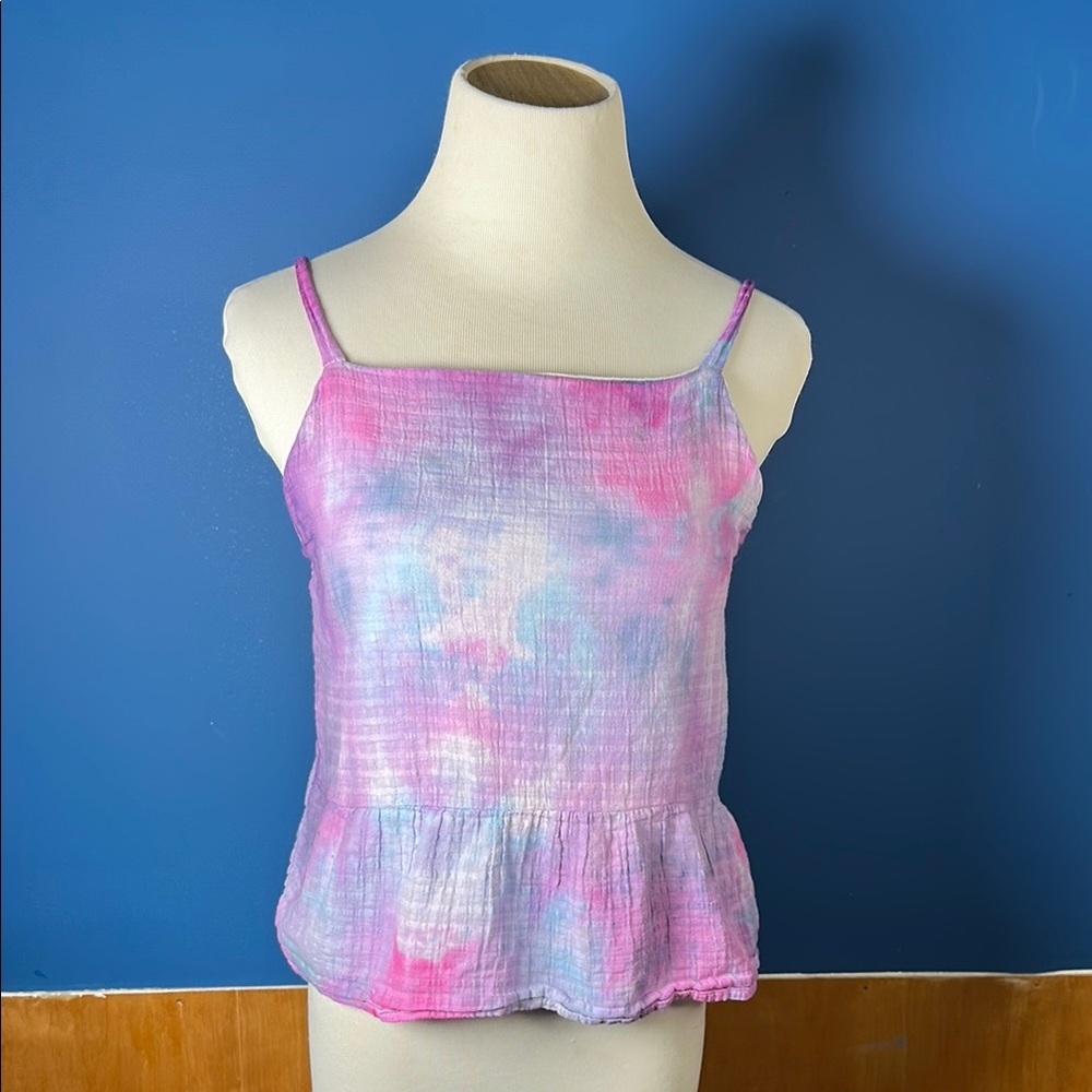 Tie-Dye Pink and Blue juniors Top